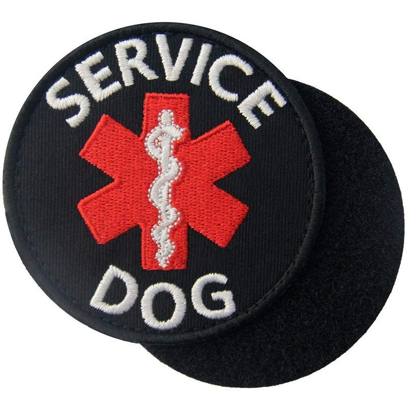 Rocking Planet Service Dog Patches EMS ESA Medic Paramedic Star of Life Vests/Harnesses Applique Embroidered Fastener Hook & Loop Emblem - Image 3